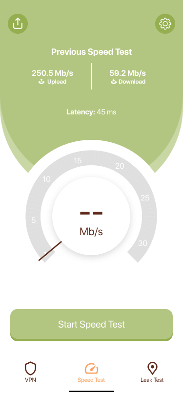 Speed test