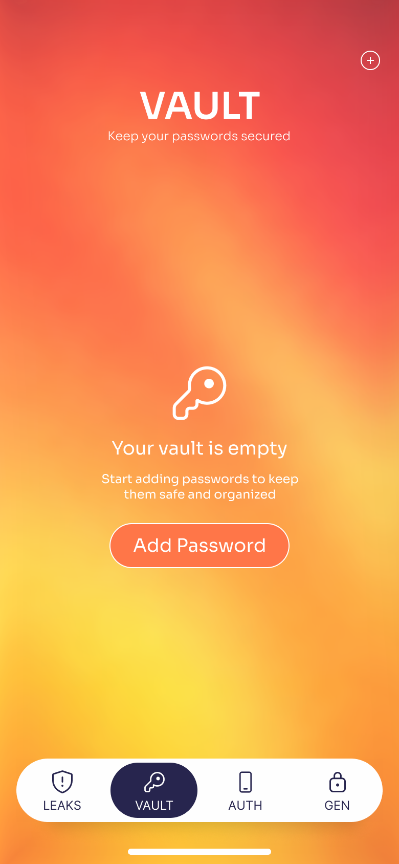 Vault — empty state